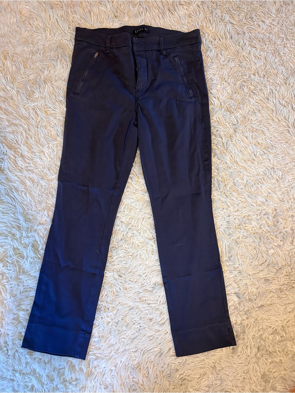 Level 99 Navy Straight-Leg Pants